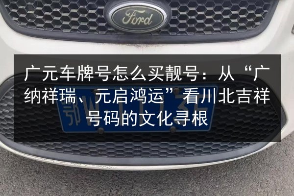 广元车牌号怎么买靓号：从“广纳祥瑞、元启鸿运”看川北吉祥号码的文化寻根 第2张