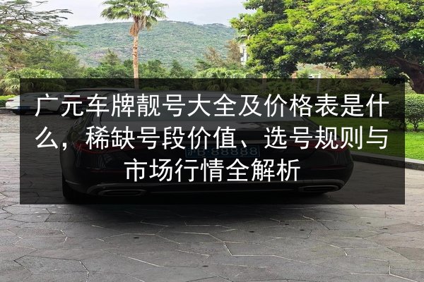 广元车牌靓号大全及价格表是什么，稀缺号段价值、选号规则与市场行情全解析 第3张