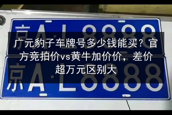 广元豹子车牌号多少钱能买?官方竞拍价vs黄牛加价价,差价超万元区别大 第2张 广元豹子车牌号多少钱能买?官方竞拍价vs黄牛加价价,差价超万元区别大 第2张