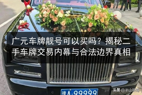 广元车牌靓号可以买吗?揭秘二手车牌交易内幕与合法边界真相 第2张 广元车牌靓号可以买吗?揭秘二手车牌交易内幕与合法边界真相 第2张