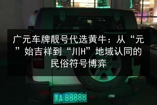 广元车牌靓号代选黄牛:从“元”始吉祥到“川H”地域认同的民俗符号博弈 第2张 广元车牌靓号代选黄牛:从“元”始吉祥到“川H”地域认同的民俗符号博弈 第2张