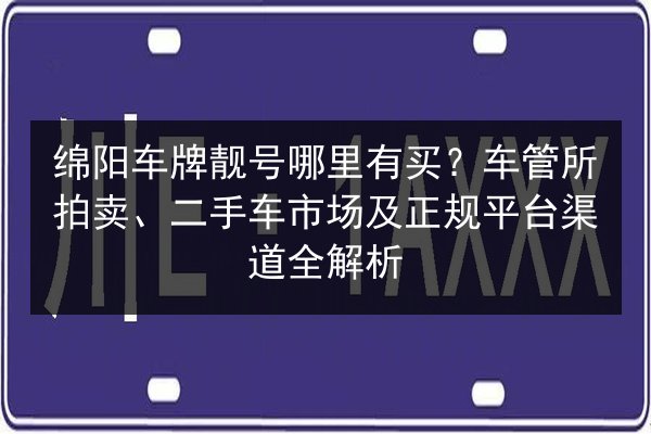 绵阳车牌靓号哪里有买？车管所拍卖、二手车市场及正规平台渠道全解析 第3张