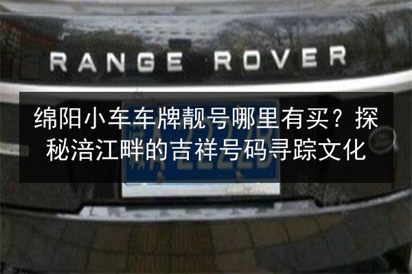 绵阳小车车牌靓号哪里有买？探秘涪江畔的吉祥号码寻踪文化 第2张