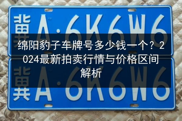 绵阳豹子车牌号多少钱一个？2024最新拍卖行情与价格区间解析 第2张