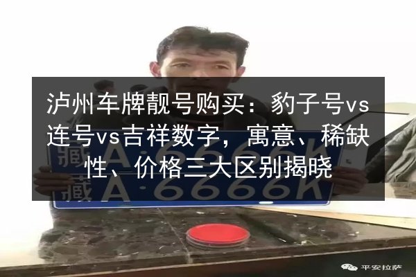 泸州车牌靓号购买:豹子号vs连号vs吉祥数字,寓意、稀缺性、价格三大区别揭晓 第2张 泸州车牌靓号购买:豹子号vs连号vs吉祥数字,寓意、稀缺性、价格三大区别揭晓 第2张