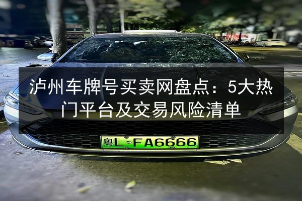 泸州车牌号买卖网盘点：5大热门平台及交易风险清单