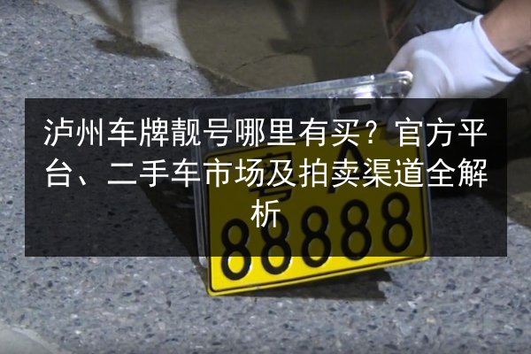 泸州车牌靓号哪里有买？官方平台、二手车市场及拍卖渠道全解析 第3张