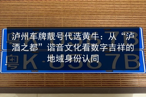 泸州车牌靓号代选黄牛:从“泸酒之都”谐音文化看数字吉祥的地域身份认同 第1张 泸州车牌靓号代选黄牛:从“泸酒之都”谐音文化看数字吉祥的地域身份认同 第1张