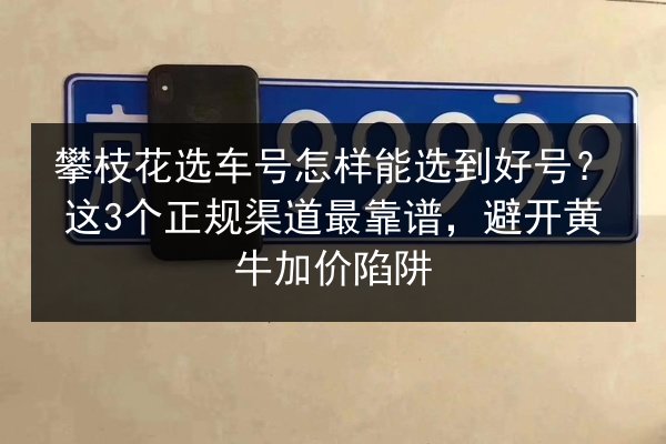 攀枝花选车号怎样能选到好号？这3个正规渠道最靠谱，避开黄牛加价陷阱 第3张