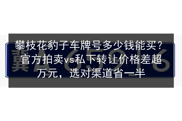 攀枝花豹子车牌号多少钱能买?官方拍卖vs私下转让价格差超万元,选对渠道省一半 第2张 攀枝花豹子车牌号多少钱能买?官方拍卖vs私下转让价格差超万元,选对渠道省一半 第2张