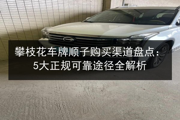 攀枝花车牌顺子购买渠道盘点:5大正规可靠途径全解析 第3张 攀枝花车牌顺子购买渠道盘点:5大正规可靠途径全解析 第3张