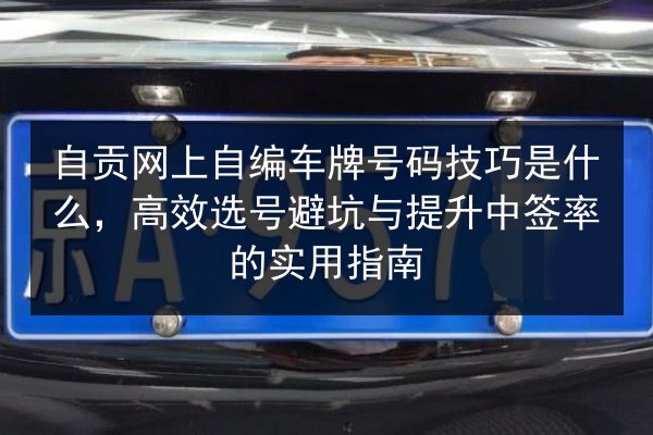 自贡网上自编车牌号码技巧是什么,高效选号避坑与提升中签率的实用指南 第2张 自贡网上自编车牌号码技巧是什么,高效选号避坑与提升中签率的实用指南 第2张