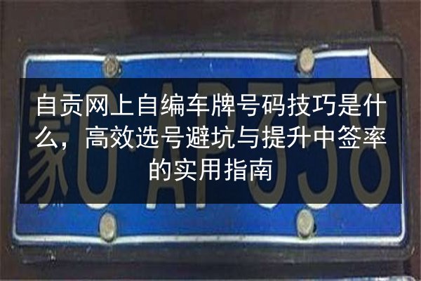 自贡网上自编车牌号码技巧是什么,高效选号避坑与提升中签率的实用指南 第3张 自贡网上自编车牌号码技巧是什么,高效选号避坑与提升中签率的实用指南 第3张