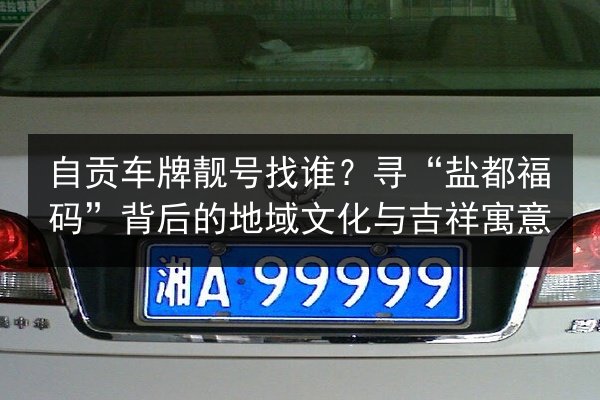 自贡车牌靓号找谁?寻“盐都福码”背后的地域文化与吉祥寓意 第1张 自贡车牌靓号找谁?寻“盐都福码”背后的地域文化与吉祥寓意 第1张