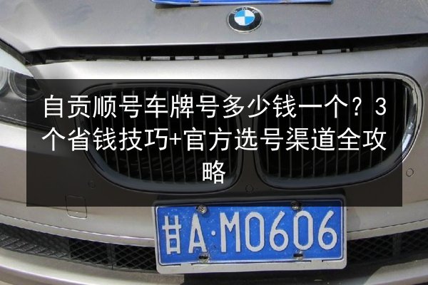 自贡顺号车牌号多少钱一个?3个省钱技巧+官方选号渠道全攻略 第1张 自贡顺号车牌号多少钱一个?3个省钱技巧+官方选号渠道全攻略 第1张