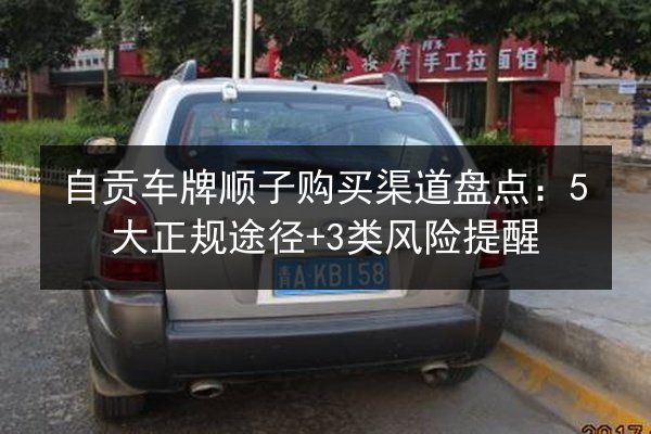 自贡车牌顺子购买渠道盘点:5大正规途径+3类风险提醒 第3张 自贡车牌顺子购买渠道盘点:5大正规途径+3类风险提醒 第3张
