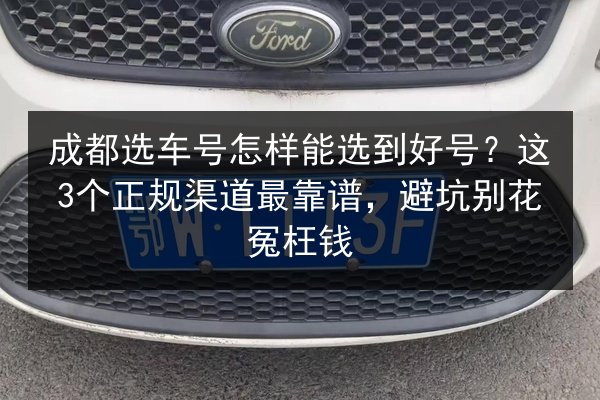 成都选车号怎样能选到好号?这3个正规渠道最靠谱,避坑别花冤枉钱 第2张 成都选车号怎样能选到好号?这3个正规渠道最靠谱,避坑别花冤枉钱 第2张