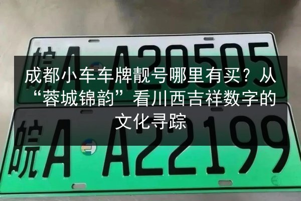成都小车车牌靓号哪里有买?从“蓉城锦韵”看川西吉祥数字的文化寻踪 第3张 成都小车车牌靓号哪里有买?从“蓉城锦韵”看川西吉祥数字的文化寻踪 第3张