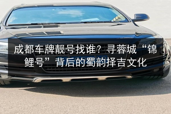 成都车牌靓号找谁?寻蓉城“锦鲤号”背后的蜀韵择吉文化 第3张 成都车牌靓号找谁?寻蓉城“锦鲤号”背后的蜀韵择吉文化 第3张