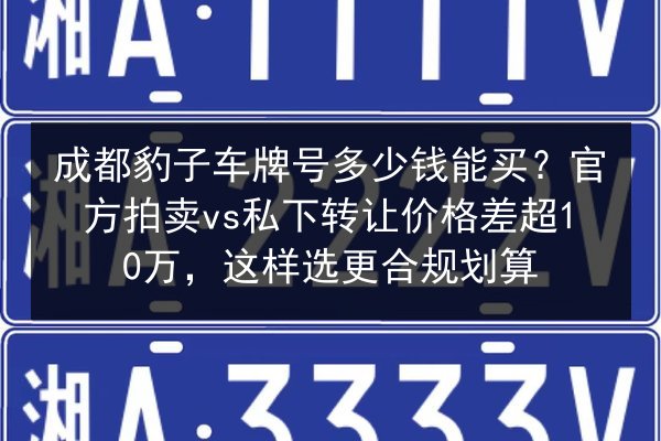 成都豹子车牌号多少钱能买?官方拍卖vs私下转让价格差超10万,这样选更合规划算 第2张 成都豹子车牌号多少钱能买?官方拍卖vs私下转让价格差超10万,这样选更合规划算 第2张