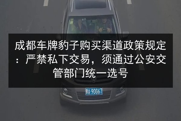 成都车牌豹子购买渠道政策规定:严禁私下交易,须通过公安交管部门统一选号 第3张 成都车牌豹子购买渠道政策规定:严禁私下交易,须通过公安交管部门统一选号 第3张