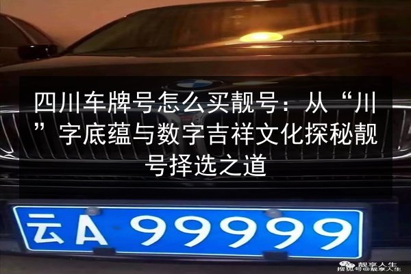 四川车牌号怎么买靓号：从“川”字底蕴与数字吉祥文化探秘靓号择选之道 第3张