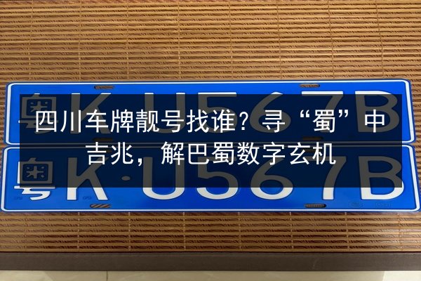 四川车牌靓号找谁？寻“蜀”中吉兆，解巴蜀数字玄机 第3张