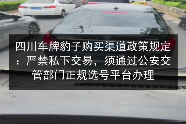四川车牌豹子购买渠道政策规定：严禁私下交易，须通过公安交管部门正规选号平台办理