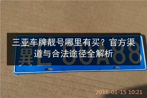 三亚车牌靓号哪里有买？官方渠道与合法途径全解析