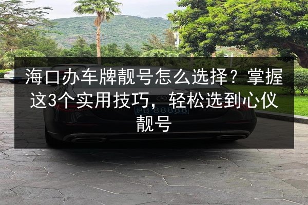 海口办车牌靓号怎么选择？掌握这3个实用技巧，轻松选到心仪靓号 第1张