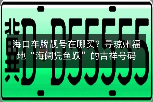 海口车牌靓号在哪买?寻琼州福地“海阔凭鱼跃”的吉祥号码 第2张 海口车牌靓号在哪买?寻琼州福地“海阔凭鱼跃”的吉祥号码 第2张