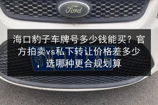 海口豹子车牌号多少钱能买?官方拍卖vs私下转让价格差多少,选哪种更合规划算 第1张 海口豹子车牌号多少钱能买?官方拍卖vs私下转让价格差多少,选哪种更合规划算 第1张