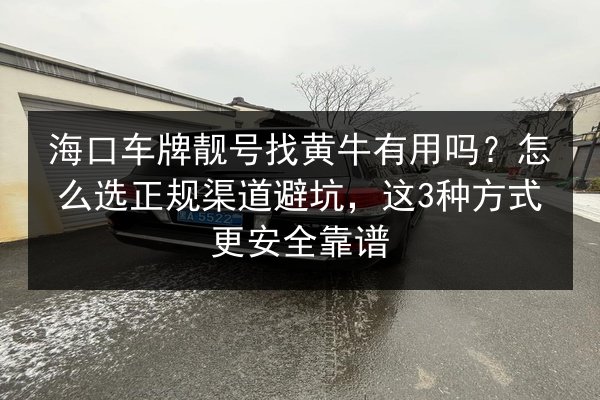 海口车牌靓号找黄牛有用吗?怎么选正规渠道避坑,这3种方式更安全靠谱 第2张 海口车牌靓号找黄牛有用吗?怎么选正规渠道避坑,这3种方式更安全靠谱 第2张