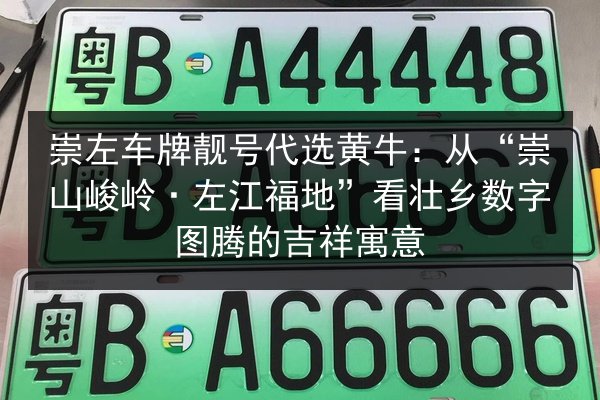 崇左车牌靓号代选黄牛:从“崇山峻岭·左江福地”看壮乡数字图腾的吉祥寓意 第3张 崇左车牌靓号代选黄牛:从“崇山峻岭·左江福地”看壮乡数字图腾的吉祥寓意 第3张