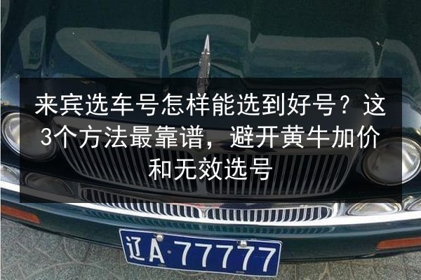 来宾选车号怎样能选到好号?这3个方法最靠谱,避开黄牛加价和无效选号 第1张 来宾选车号怎样能选到好号?这3个方法最靠谱,避开黄牛加价和无效选号 第1张
