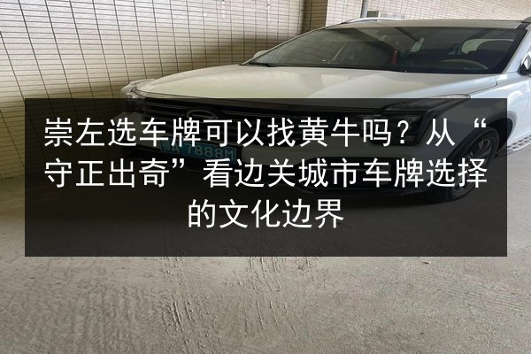 崇左选车牌可以找黄牛吗？从“守正出奇”看边关城市车牌选择的文化边界 第3张