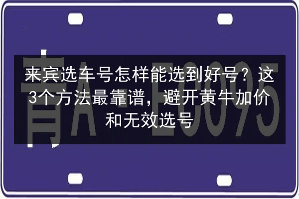 来宾选车号怎样能选到好号?这3个方法最靠谱,避开黄牛加价和无效选号 第2张 来宾选车号怎样能选到好号?这3个方法最靠谱,避开黄牛加价和无效选号 第2张