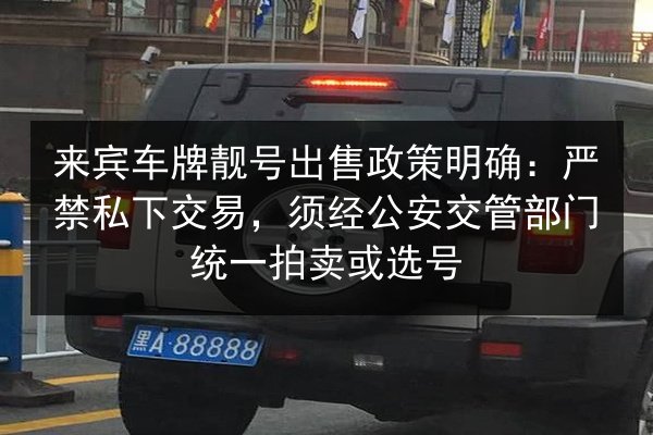 来宾车牌靓号出售政策明确:严禁私下交易,须经公安交管部门统一拍卖或选号 第3张 来宾车牌靓号出售政策明确:严禁私下交易,须经公安交管部门统一拍卖或选号 第3张