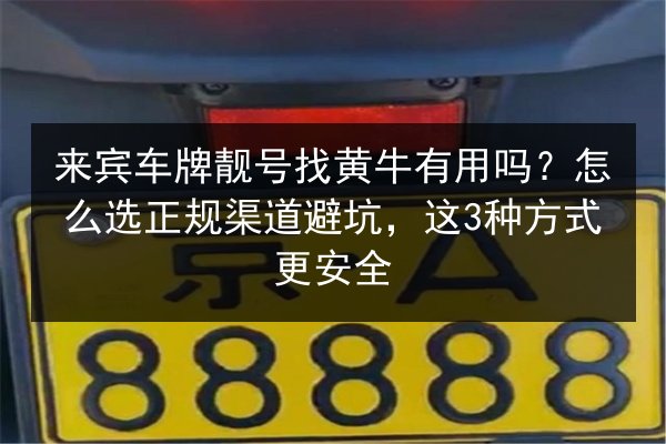 来宾车牌靓号找黄牛有用吗？怎么选正规渠道避坑，这3种方式更安全 第2张