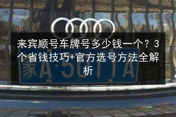 来宾顺号车牌号多少钱一个?3个省钱技巧+官方选号方法全解析 第2张 来宾顺号车牌号多少钱一个?3个省钱技巧+官方选号方法全解析 第2张