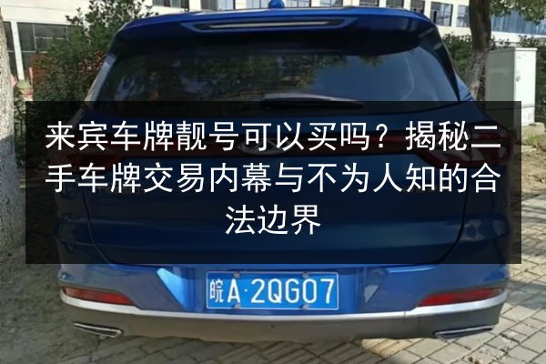 来宾车牌靓号可以买吗？揭秘二手车牌交易内幕与不为人知的合法边界 第3张