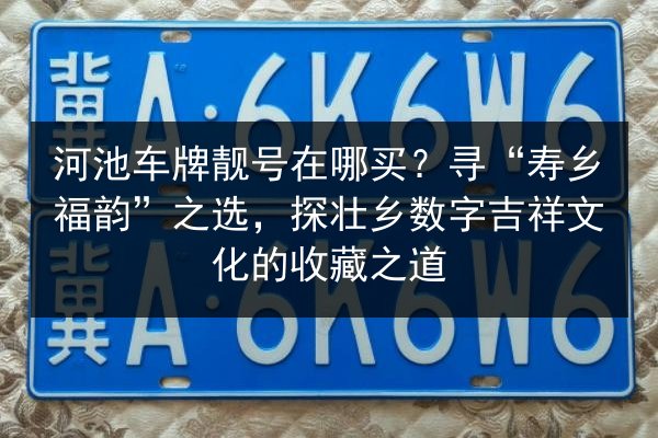 河池车牌靓号在哪买?寻“寿乡福韵”之选,探壮乡数字吉祥文化的收藏之道 第2张 河池车牌靓号在哪买?寻“寿乡福韵”之选,探壮乡数字吉祥文化的收藏之道 第2张