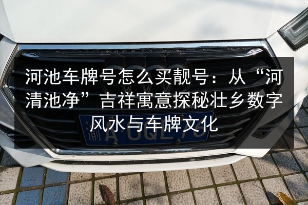 河池车牌号怎么买靓号:从“河清池净”吉祥寓意探秘壮乡数字风水与车牌文化 第2张 河池车牌号怎么买靓号:从“河清池净”吉祥寓意探秘壮乡数字风水与车牌文化 第2张