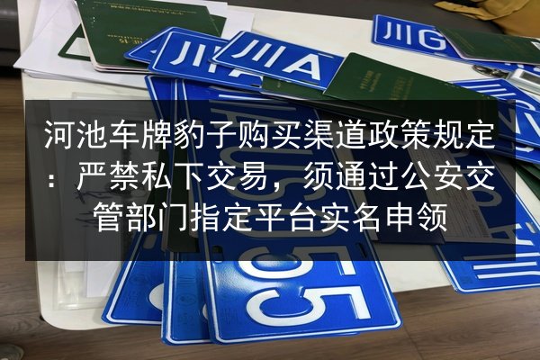 河池车牌豹子购买渠道政策规定：严禁私下交易，须通过公安交管部门指定平台实名申领