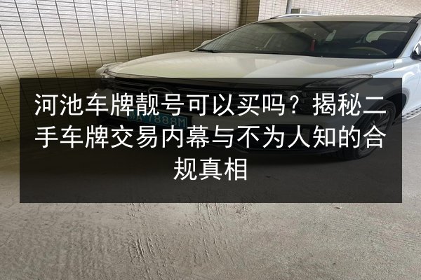 河池车牌靓号可以买吗？揭秘二手车牌交易内幕与不为人知的合规真相 第2张