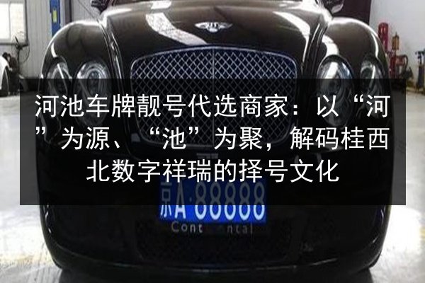 河池车牌靓号代选商家:以“河”为源、“池”为聚,解码桂西北数字祥瑞的择号文化 第2张 河池车牌靓号代选商家:以“河”为源、“池”为聚,解码桂西北数字祥瑞的择号文化 第2张
