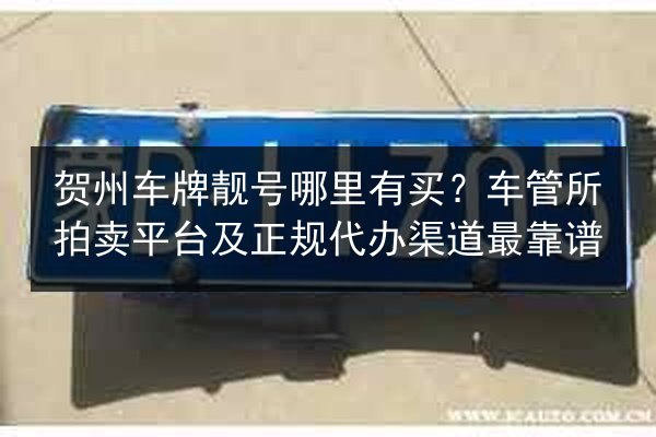 贺州车牌靓号哪里有买？车管所拍卖平台及正规代办渠道最靠谱