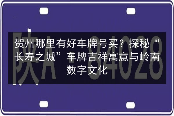 贺州哪里有好车牌号买?探秘“长寿之城”车牌吉祥寓意与岭南数字文化 第2张 贺州哪里有好车牌号买?探秘“长寿之城”车牌吉祥寓意与岭南数字文化 第2张