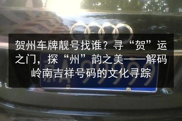 贺州车牌靓号找谁？寻“贺”运之门，探“州”韵之美——解码岭南吉祥号码的文化寻踪 第2张