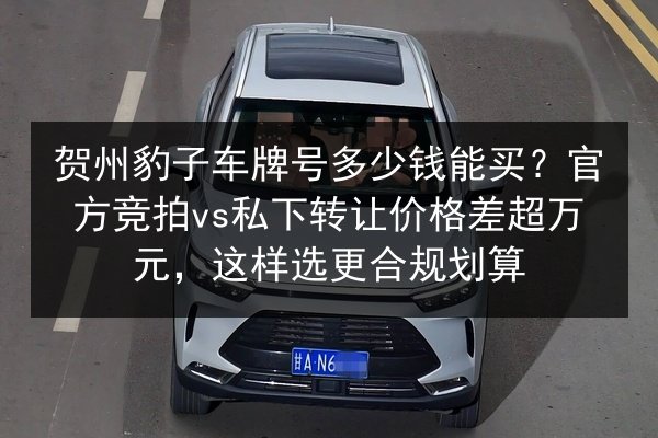 贺州豹子车牌号多少钱能买?官方竞拍vs私下转让价格差超万元,这样选更合规划算 第3张 贺州豹子车牌号多少钱能买?官方竞拍vs私下转让价格差超万元,这样选更合规划算 第3张